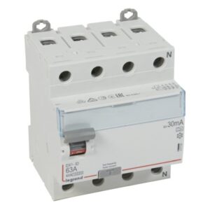 LEGRAND - Interrupteur différentiel DX³ 4P 30mA 63A Type A - 4 modules - 411761