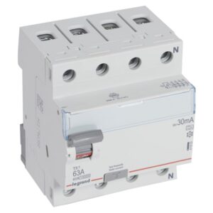 LEGRAND - Interrupteur différentiel TX³ 4P 30mA 63A Type A - 4 modules - 411933