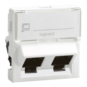 LEGRAND - MOSAIC 2XRJ 45 CAT 6 UTP -45° - 076504