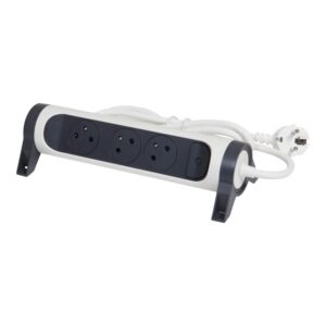 LEGRAND - MULTIPRISE FB 3X2P+T PREMIUM ROTATIVE ET FIXABLE 3M BLANC/NOIR - 049458