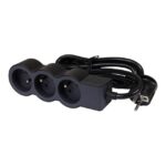 LEGRAND - MULTIPRISE FB 3X2P+T STANDARD 1.5M 1.5MM2 NOIR - 049473