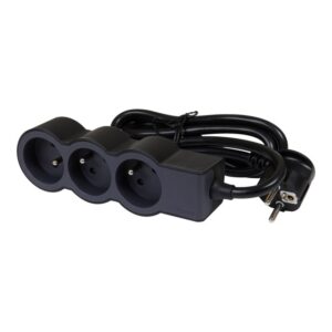 LEGRAND - MULTIPRISE FB 3X2P+T STANDARD 1.5M 1.5MM2 NOIR - 049473