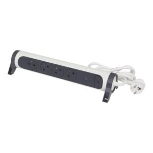 LEGRAND - MULTIPRISE FB 4X2P+T PREMIUM PARAFOUDRE 1.5M 1.5MM2 BLANC/NOIR - 049414