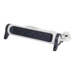 LEGRAND - MULTIPRISE FB 4X2P+T PREMIUM ROTATIVE ET FIXABLE 1.5M 1.5MM2 BLANC/NOIR - 049447
