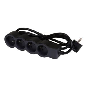 LEGRAND - MULTIPRISE FB 4X2P+T STANDARD 3M 1.5MM2 NOIR - 049491
