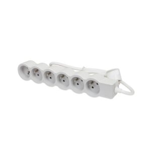 LEGRAND - MULTIPRISE FB 6X2P+T STANDARD 3M 1.5MM2 BLANC/GRIS - 049494