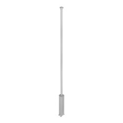 Détails visibles de Mini-colonne aluminium 4 compartiments 0,68 m pour Colonnes de bureau