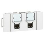 LEGRAND - Mosaic 2xRJ 45 cat 6 UTP clip DLP clippage direct Mosaic - 076546