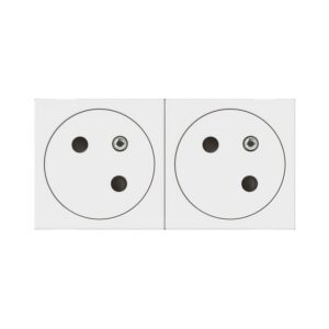 LEGRAND - Mosaic Link prise 2x2P+T affleurante 45°-4 modules blanc - 077142L