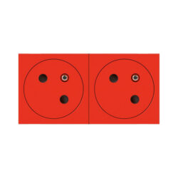 LEGRAND - Mosaic Link prise 2x2P+T affleurante 45°-4 modules rouge - 077172L