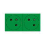 LEGRAND - Mosaic Link prise 2x2P+T affleurante 45°-4 modules vert - 077162L