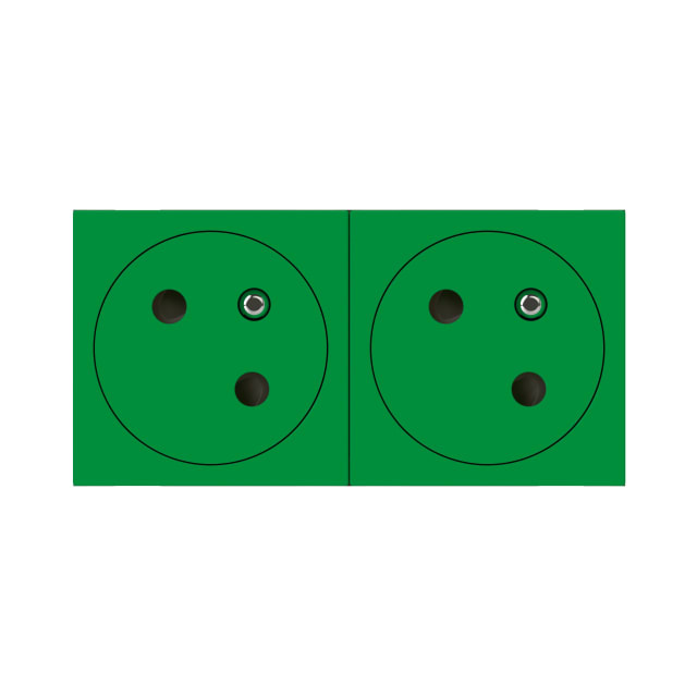 LEGRAND - Mosaic Link prise 2x2P+T affleurante 45°-4 modules vert - 077162L LEGRAND - Mosaic Link prise 2x2P+T affleurante 45°-4 modules vert - 077162L