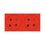 LEGRAND - Mosaic Link prise 2x2P+T affleurante à détrompage 45°-4 modules rouge - 077152L