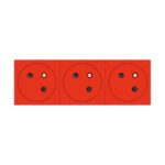 LEGRAND - Mosaic Link prise 3x2P+T affleurante 45°-6 modules rouge - 077173L