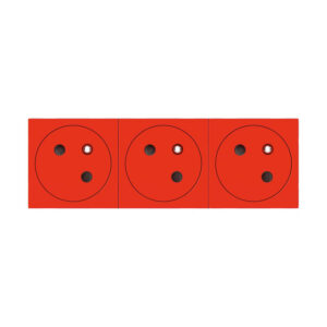 LEGRAND - Mosaic Link prise 3x2P+T affleurante 45°-6 modules rouge - 077173L