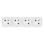LEGRAND - Mosaic Link prise 4x2P+T affleurante 45°-8 modules blanc - 077144L
