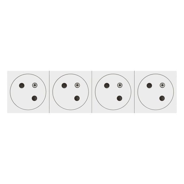 LEGRAND - Mosaic Link prise 4x2P+T affleurante 45°-8 modules blanc - 077144L LEGRAND - Mosaic Link prise 4x2P+T affleurante 45°-8 modules blanc - 077144L
