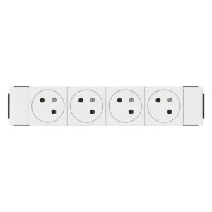 LEGRAND - Mosaic Link prise 4x2P+T affleurante soluclip 8 modules blanc - 077104L