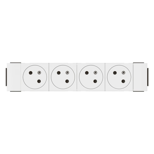 LEGRAND - Mosaic Link prise 4x2P+T affleurante soluclip 8 modules blanc - 077104L LEGRAND - Mosaic Link prise 4x2P+T affleurante soluclip 8 modules blanc - 077104L