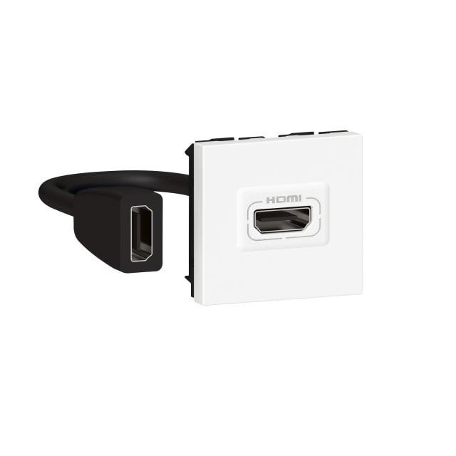 LEGRAND - Mosaic Prise HDMI type A version 1.4 préconnectorisée 2 modules - Blanc - 078979L LEGRAND - Mosaic Prise HDMI type A version 1.4 préconnectorisée 2 modules - Blanc - 078979L