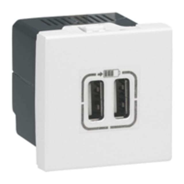 LEGRAND - Mosaic alimentation 2xUSB 2500mA 5V 2 modules blanc - 077594 LEGRAND - Mosaic alimentation 2xUSB 2500mA 5V 2 modules blanc - 077594