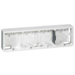 Cadre saillie horizontal 10 modules 40 mm, finition blanc