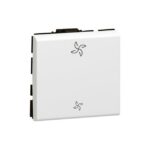 LEGRAND - Mosaic commande VMC-10AX 2 modules blanc antimicrobien - 077027L