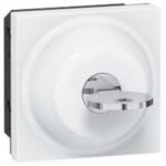 LEGRAND - Mosaic inter à clé 3 pos. 6A 250V 2 mod. Blanc - 077073
