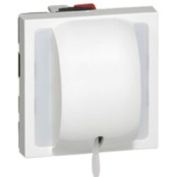 Interrupteur à tirage va-et-vient blanc, surface brillant