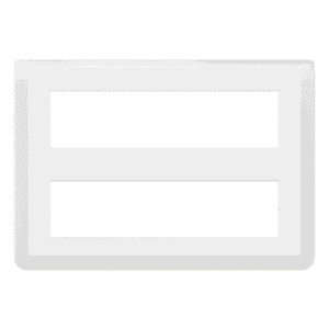 LEGRAND - Mosaic plaque 2x8 modules blanche horizontal - 078837L