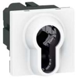 LEGRAND - Mosaic pouss. à clé bar.europ. 6A 250V 2 mod. Blanc - 077075