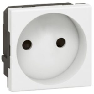 LEGRAND - Mosaic prise 2P 10/16A 250V 2 mod. Blanc - 077110