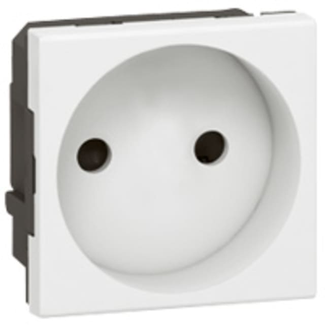 LEGRAND - Mosaic prise 2P 10/16A 250V 2 mod. Blanc - 077110 LEGRAND - Mosaic prise 2P 10/16A 250V 2 mod. Blanc - 077110