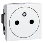 LEGRAND - Mosaic prise 2P+T affleurante 10/16A 250V 2 modules - blanc antimicrobienne - 077132