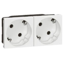 LEGRAND - Mosaic prise 2x2P+T Schuko 10/16A - 250V - multisupport - 077252