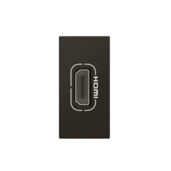 Prise HDMI préconnectée noir, surface mat