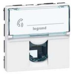 LEGRAND - Mosaic prise RJ11 4 contacts 2 mod. Blanc - 078731