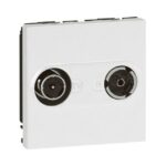 LEGRAND - Mosaic prise TV/FM réseau câb. 2 mod. Blanc - 078784
