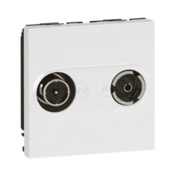 LEGRAND - Mosaic prise TV/FM réseau câb. 2 mod. Blanc - 078784