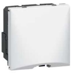 Sortie de câble 16A 2 modules blanc, montage encastré