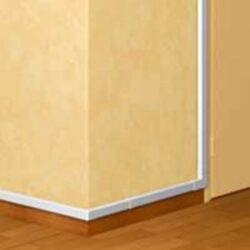 Moulure blanche 20 x 12,5 mm 3 m avec couvercle, configuration visible