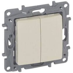 LEGRAND - Niloé interrupteur 2 directions double 10AX 250V crème à griffes - 664602