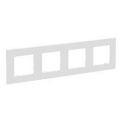 Plaque quadruple horizontale blanche pour quatre modules