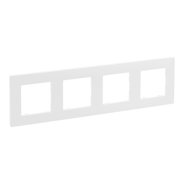 LEGRAND - Niloé plaque simple 4M blanc entraxe 71 hor./vert. - NNP114WH LEGRAND - Niloé plaque simple 4M blanc entraxe 71 hor./vert. - NNP114WH