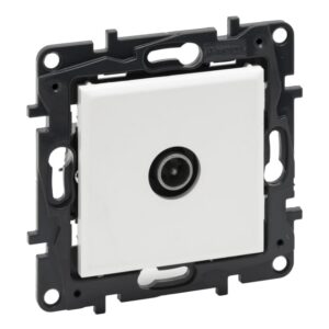 LEGRAND - Niloé prise TV male à griffes-blanc - NNP4103WH