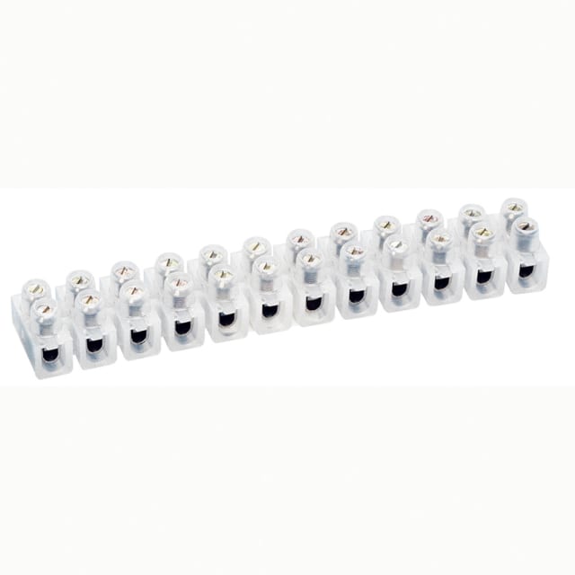 Nylbloc Barrette de connexion 24A blanc Barrette de connexion blanche 24A 2,5 mm² à plusieurs bornes à vis