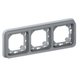 LEGRAND - PLEXO SUPPORT PLAQUE 3 POSTES HOR. A VIS GRIS - 069687