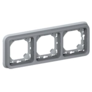 LEGRAND - PLEXO SUPPORT PLAQUE 3 POSTES HOR. A VIS GRIS - 069687