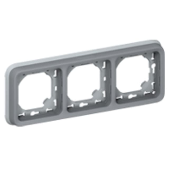 LEGRAND - PLEXO SUPPORT PLAQUE 3 POSTES HOR. A VIS GRIS - 069687 LEGRAND - PLEXO SUPPORT PLAQUE 3 POSTES HOR. A VIS GRIS - 069687