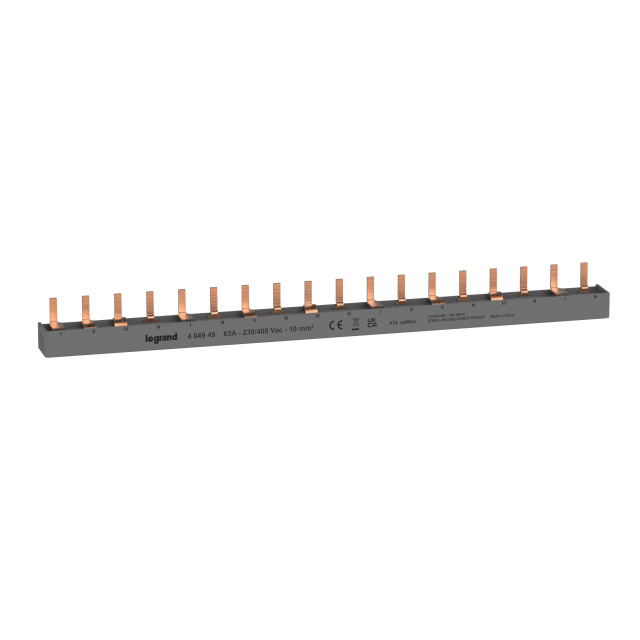 LEGRAND - Peigne à dents 4P - 8 app. 18 modules - 16 mm² - 404949 LEGRAND - Peigne à dents 4P - 8 app. 18 modules - 16 mm² - 404949
